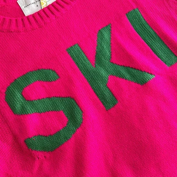 NWT Panache Apparel Hot Pink “SKI” Sweater - Picture 7 of 16